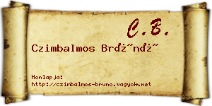Czimbalmos Brúnó névjegykártya
